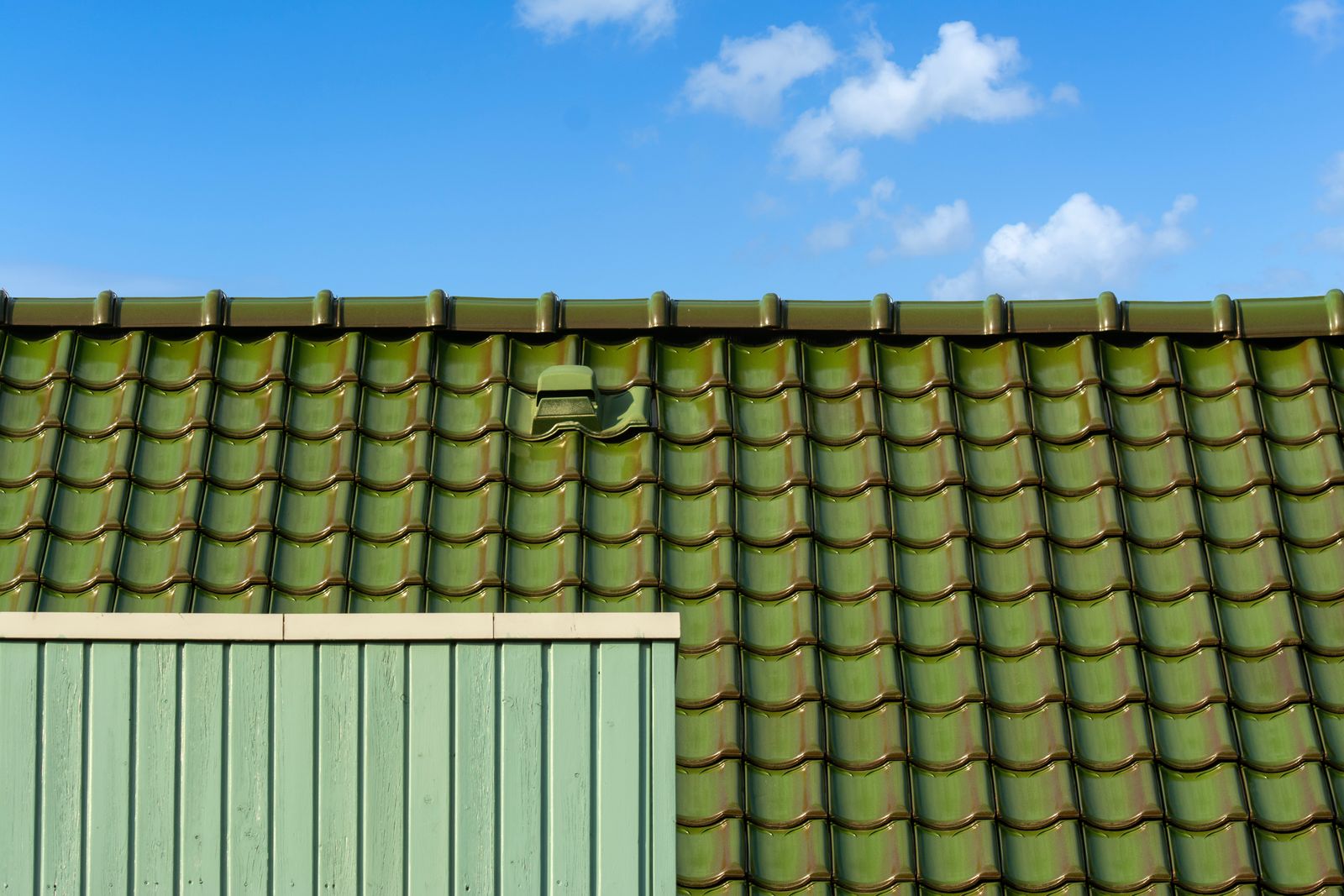 Détail d’un habillage de toiture